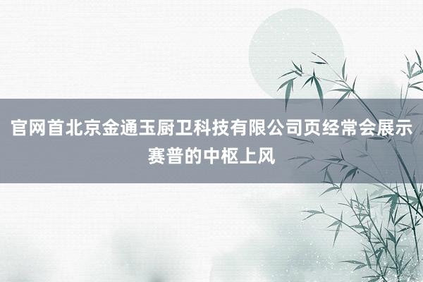 官网首北京金通玉厨卫科技有限公司页经常会展示赛普的中枢上风